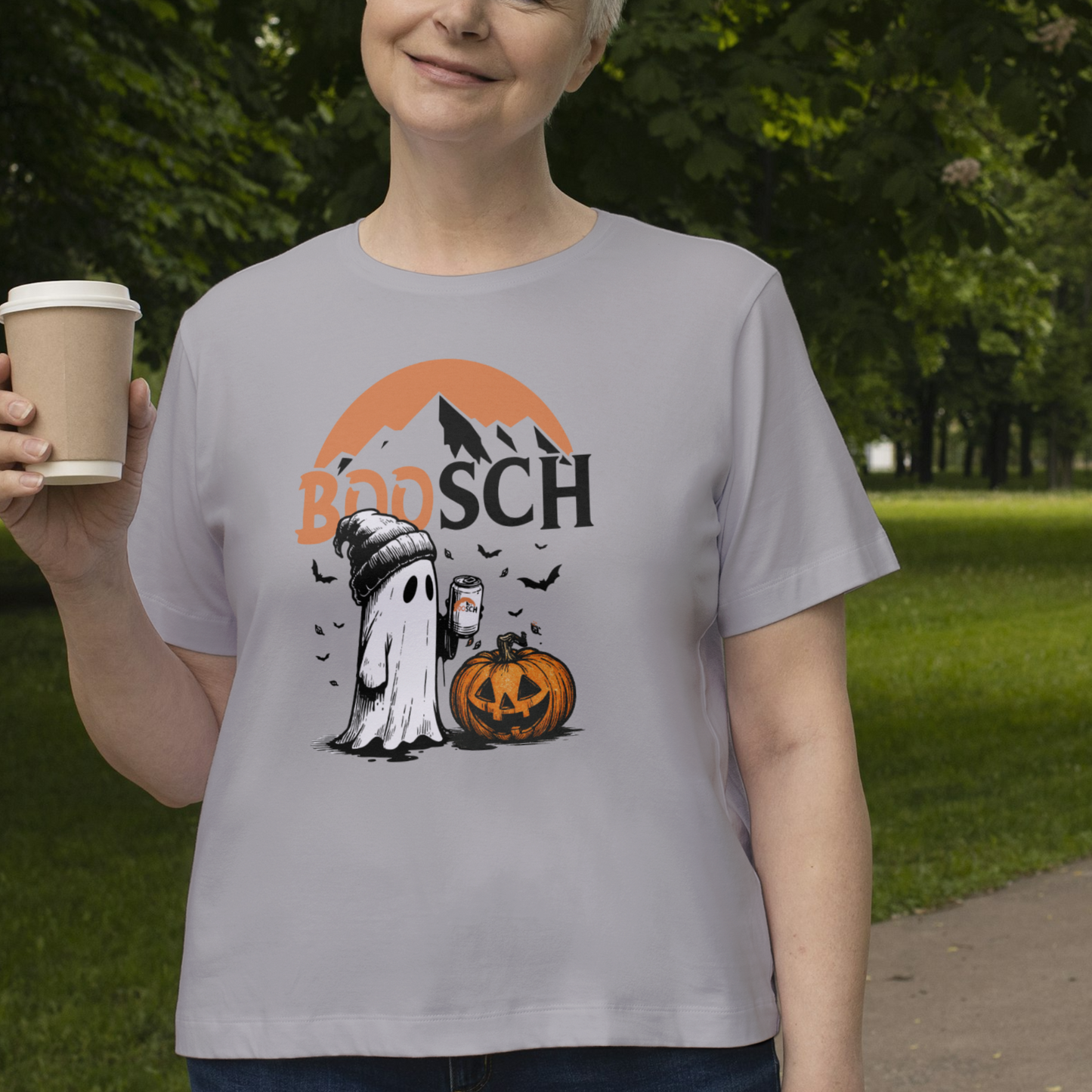 BOO LIGHT HALLOWEEN T Shirt, Unisex Cotton