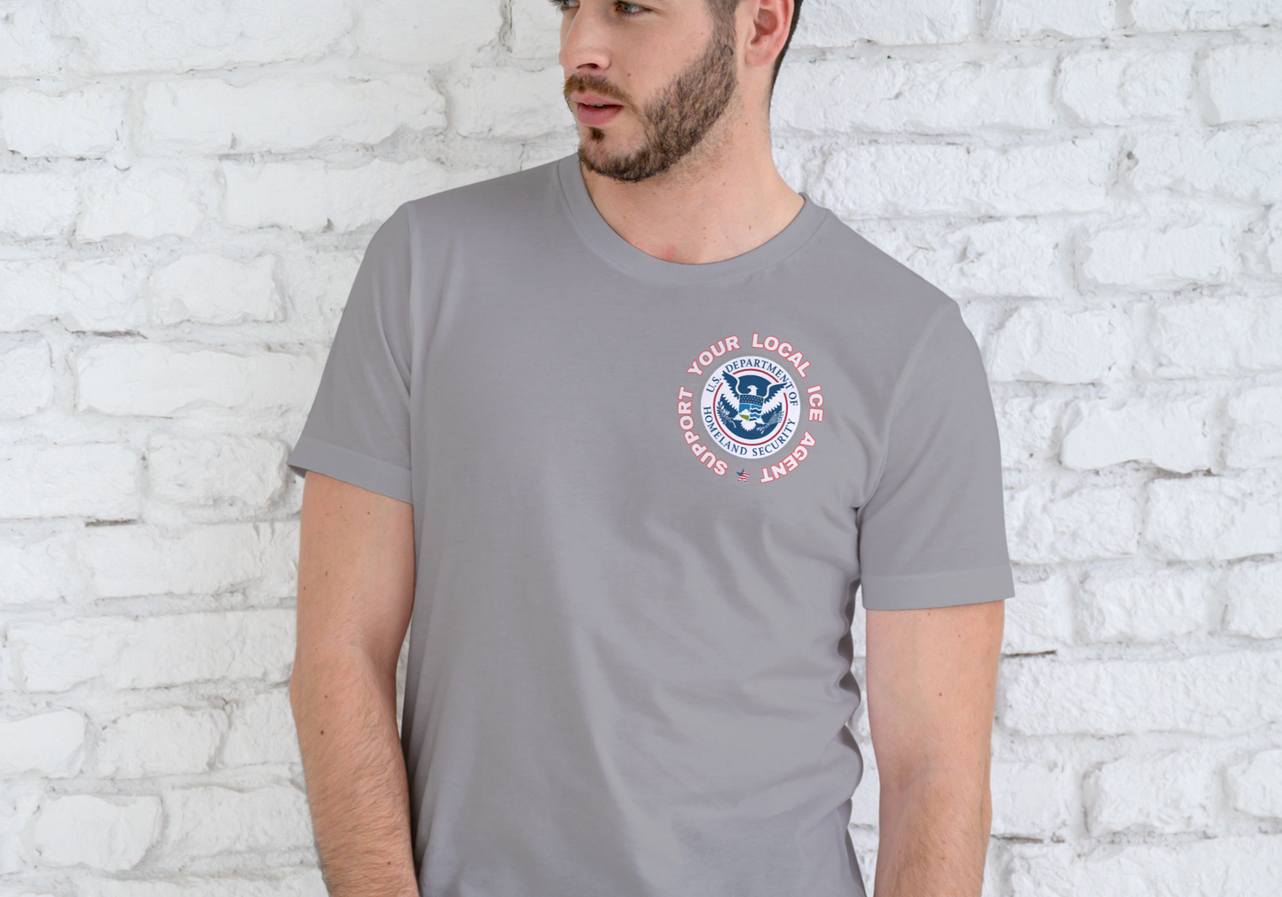 SUPPORT YOUR LOCAL ICE AGENT, T-SHIRT, UNISEX, COTTON