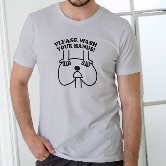 WASH YOUR HANDS funny T Shirt, Unisex Cotton