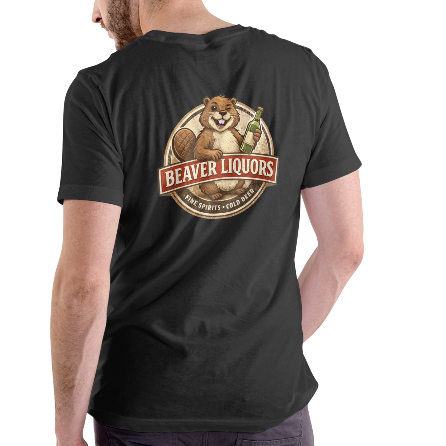 BEAVER LIQUORS 2 Funny T Shirt, Unisex Cotton