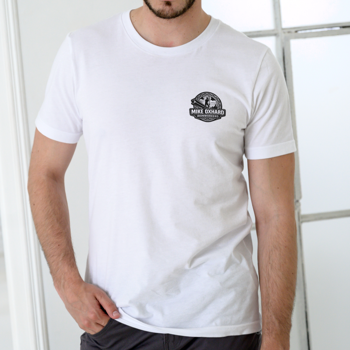 MIKE OXHARD IRONWORKERS Funny T Shirt, Unisex Cotton
