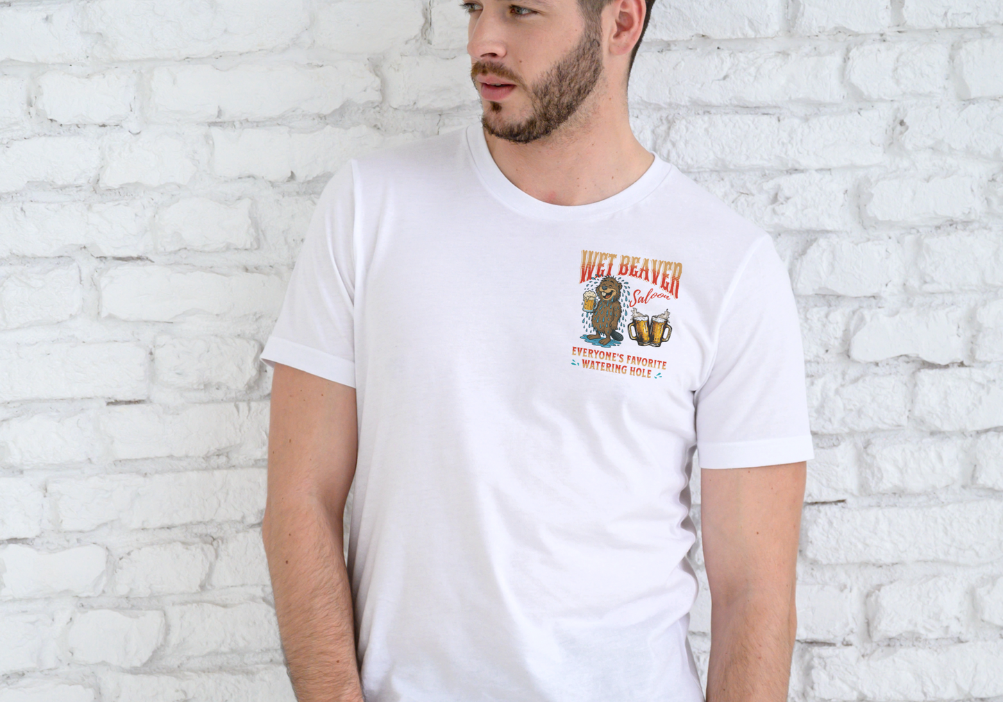 WET BEAVER SALOON, T-SHIRT, UNISEX, COTTON