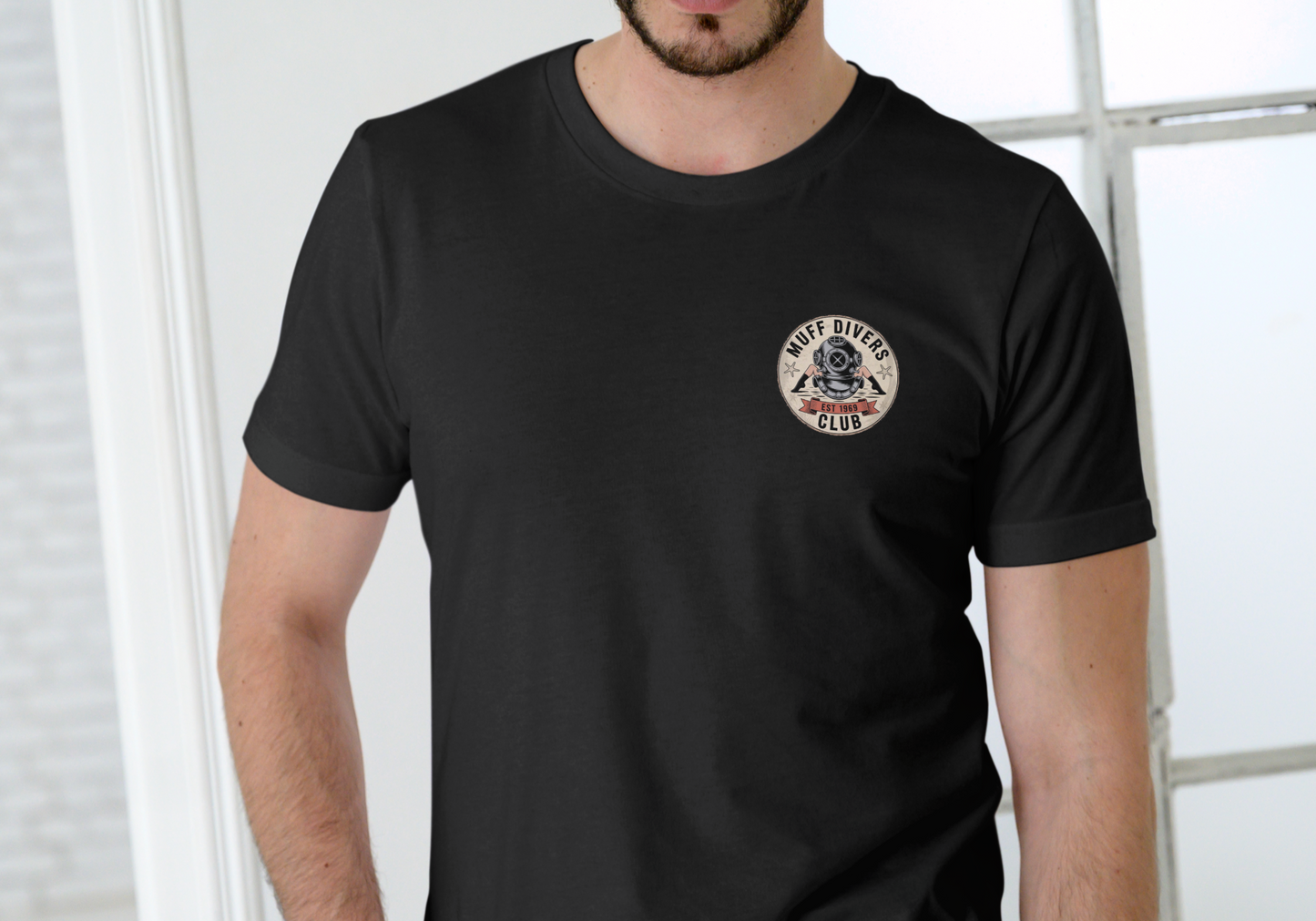 MUFF DIVER CLUB, T-SHIRT, UNISEX, COTTON