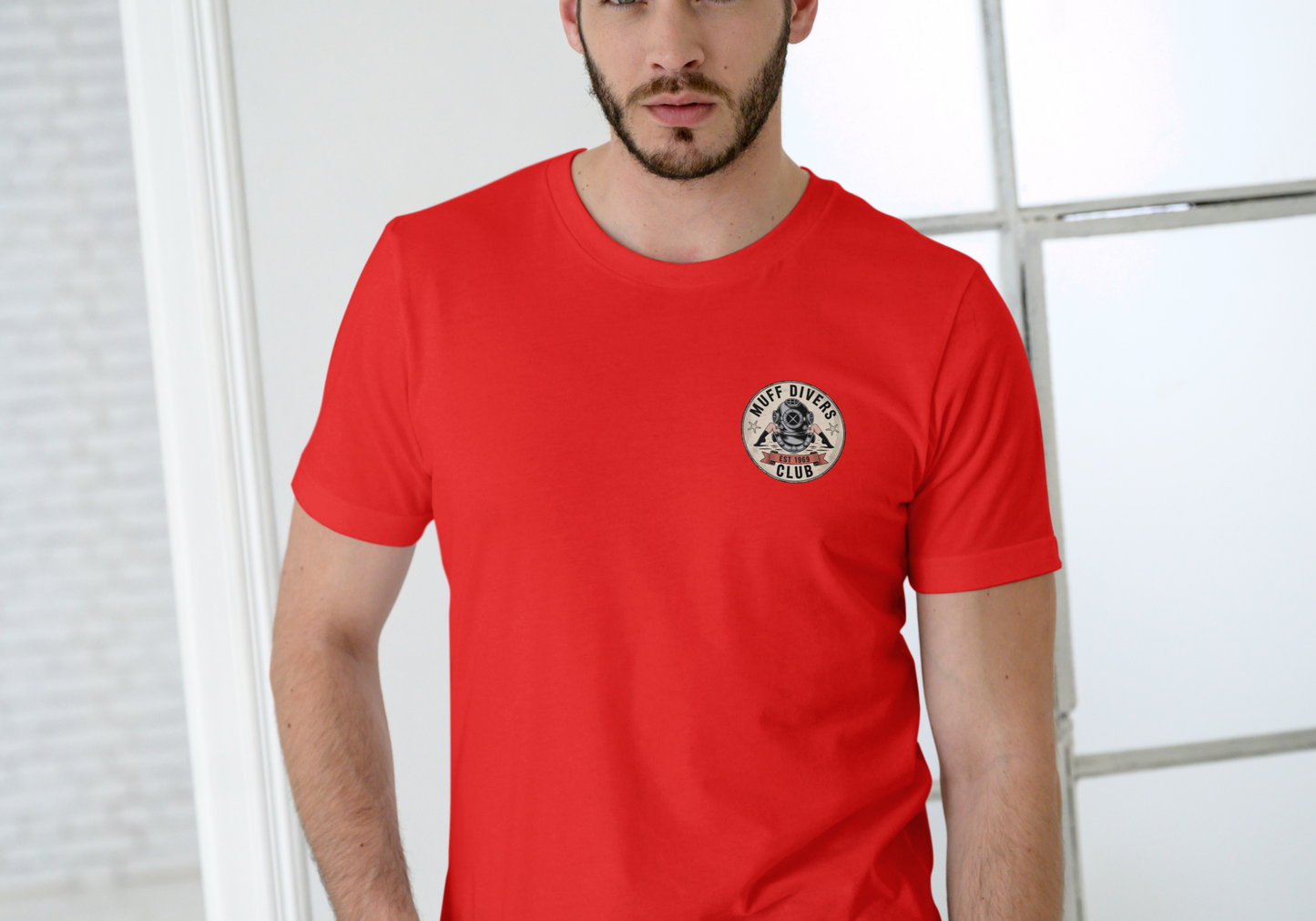 MUFF DIVER CLUB, T-SHIRT, UNISEX, COTTON