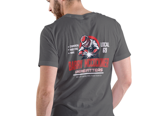 Barry McCockiner Pipefitters, T-SHIRT, UNISEX, COTTON