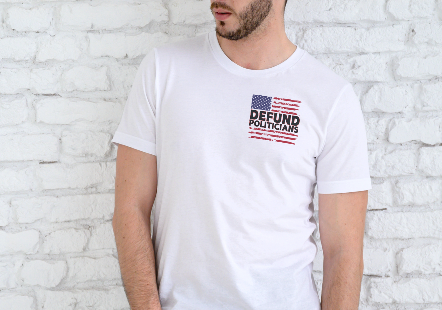 DEFUND POLITICIANS, T-SHIRT, UNISEX, COTTON
