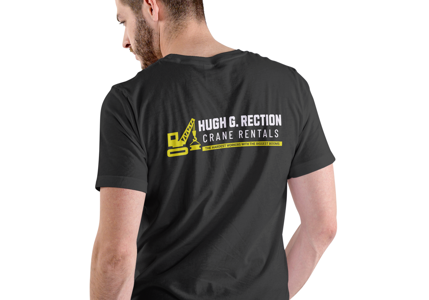 Hugh G. Rection Crane Rentals, T-SHIRT, UNISEX, COTTON