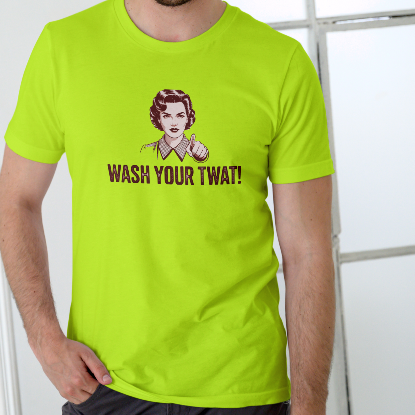 WASH YOUR TWAT, Funny T Shirt, Unisex Cotton