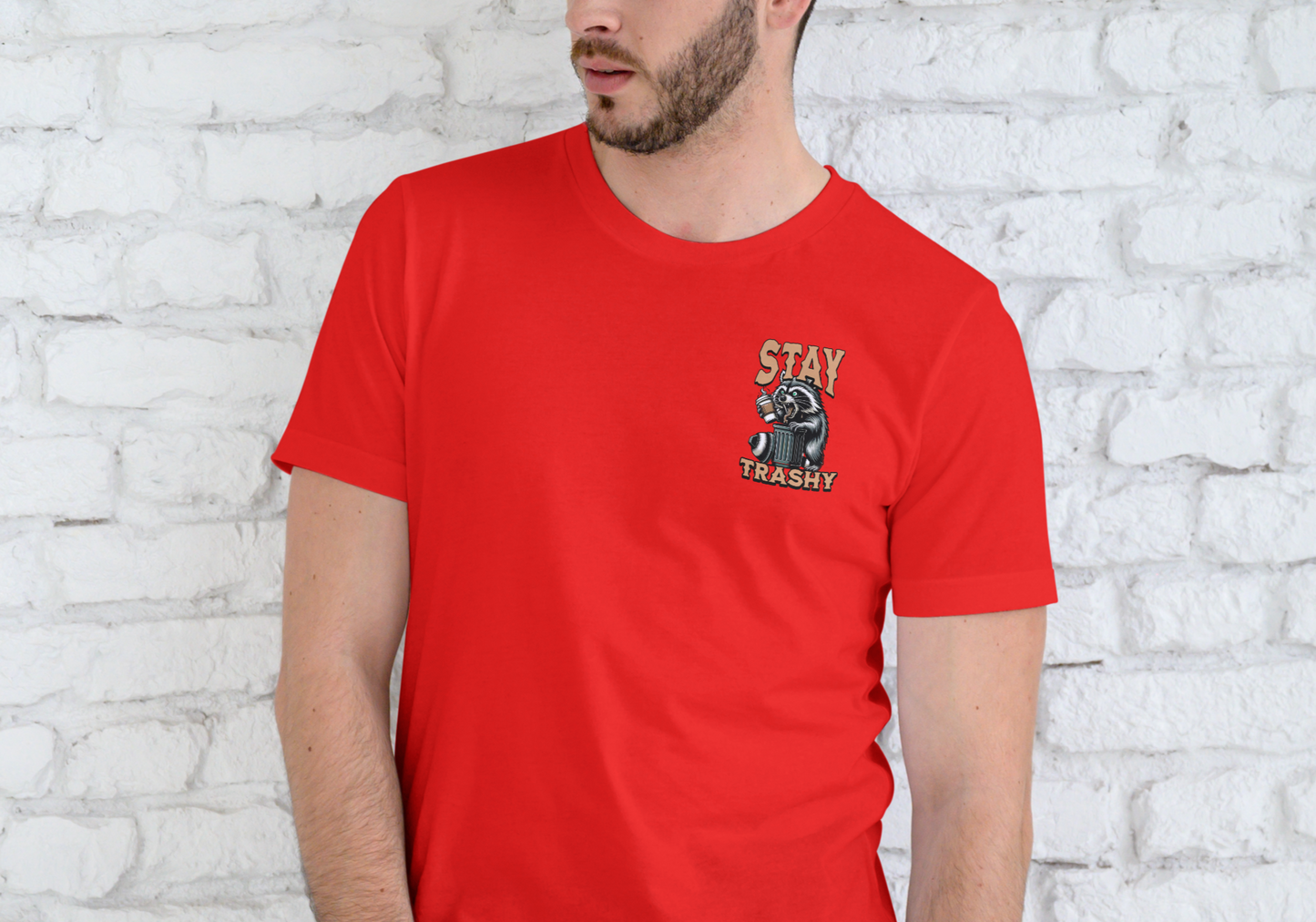 STAY TRASHY, T-SHIRT, UNISEX, COTTON