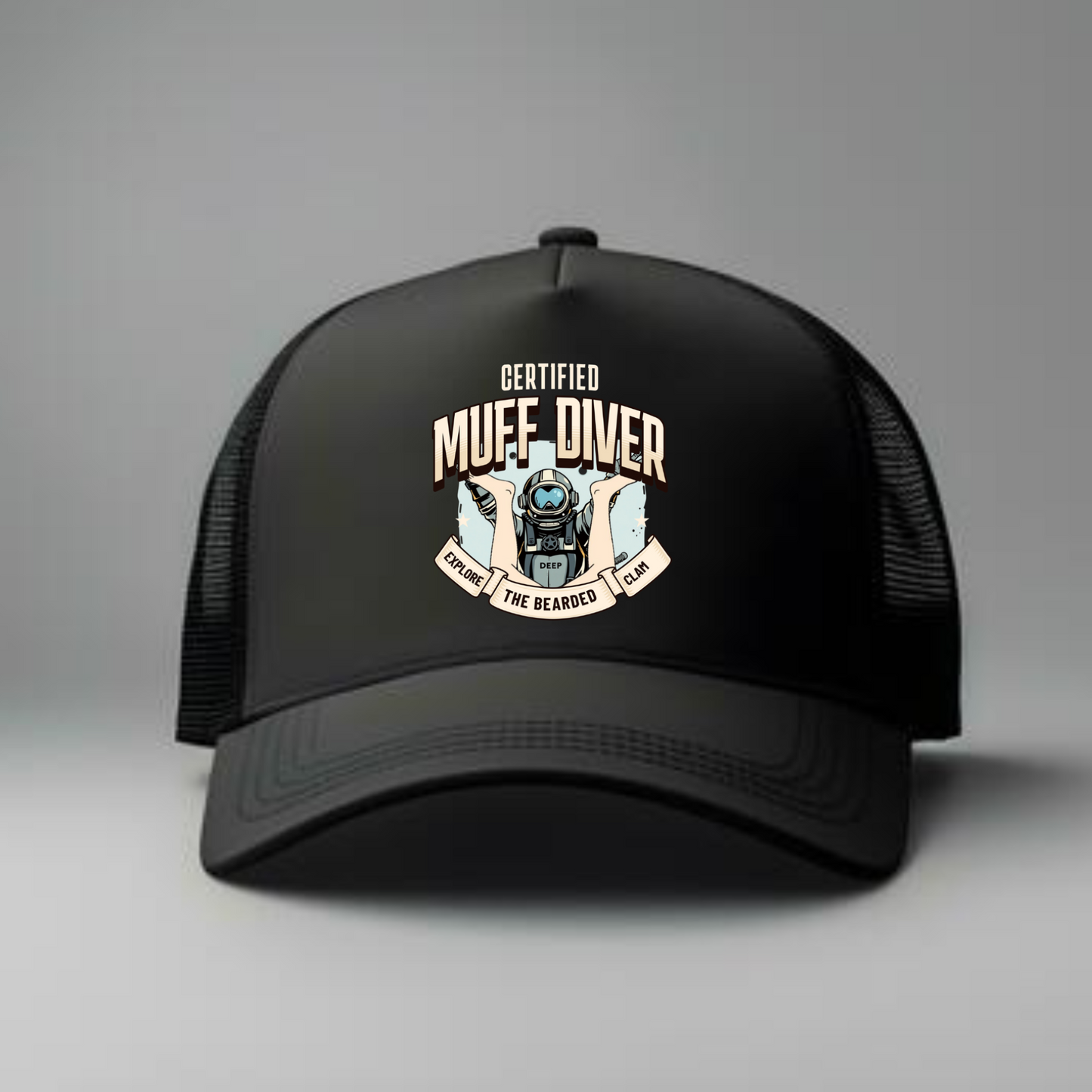 CERTIFIED MUFF DIVER TRUCKER HAT