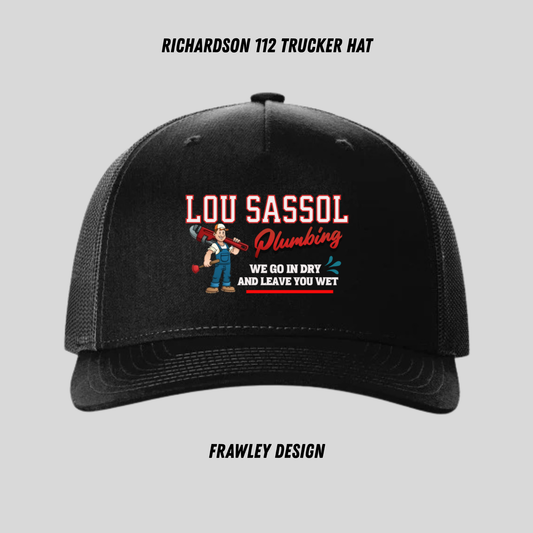 LOU SASSOL PLUMBING TRUCKER HAT, RICHARDSON 112