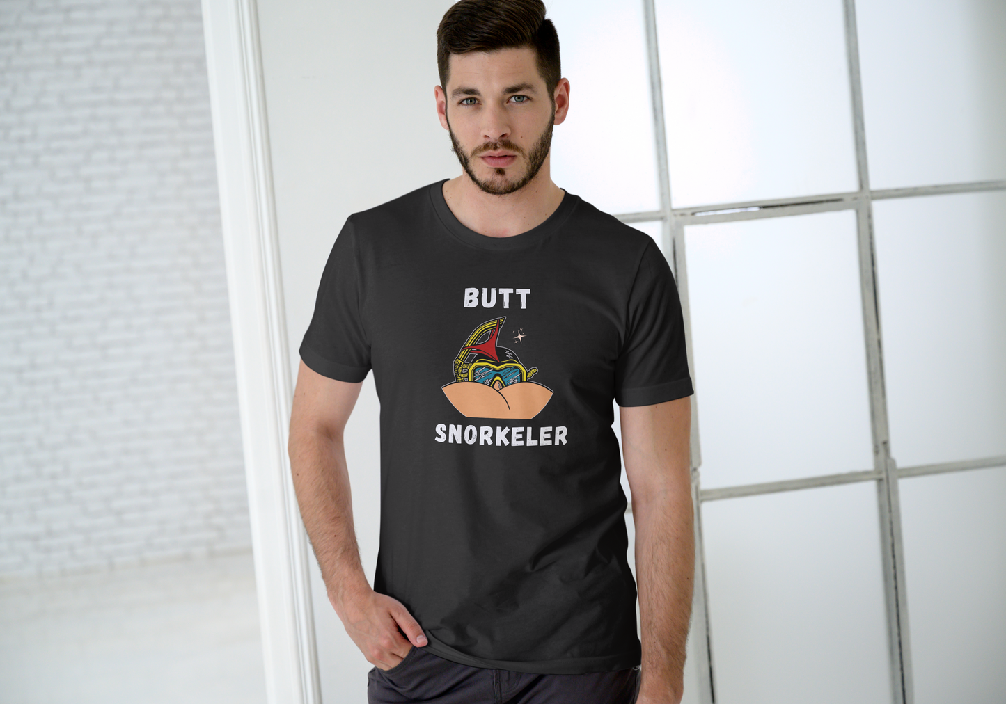 BUTT SNORKELER, T-SHIRT, UNISEX, COTTON