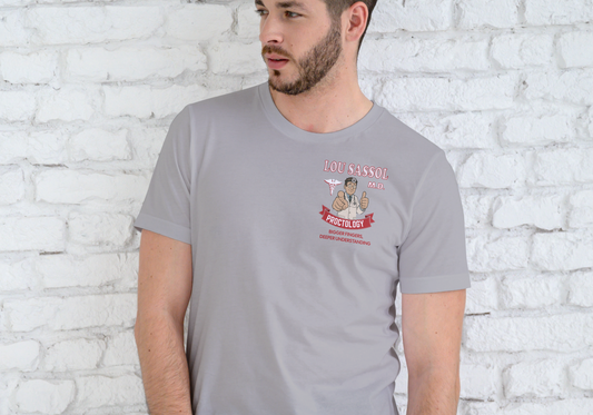 LOU SASSOL PROCTOLOGY, T-SHIRT, UNISEX, COTTON