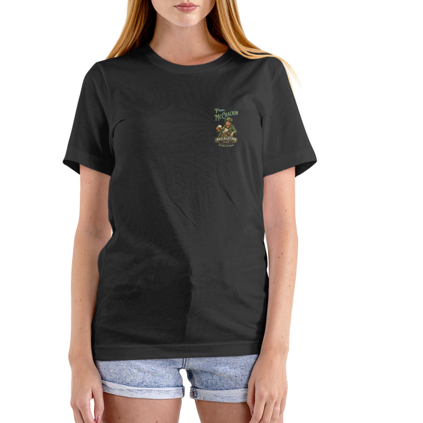 PHIL MCCRACKIN – Back Alley Pub T-Shirt! Unisex Cotton