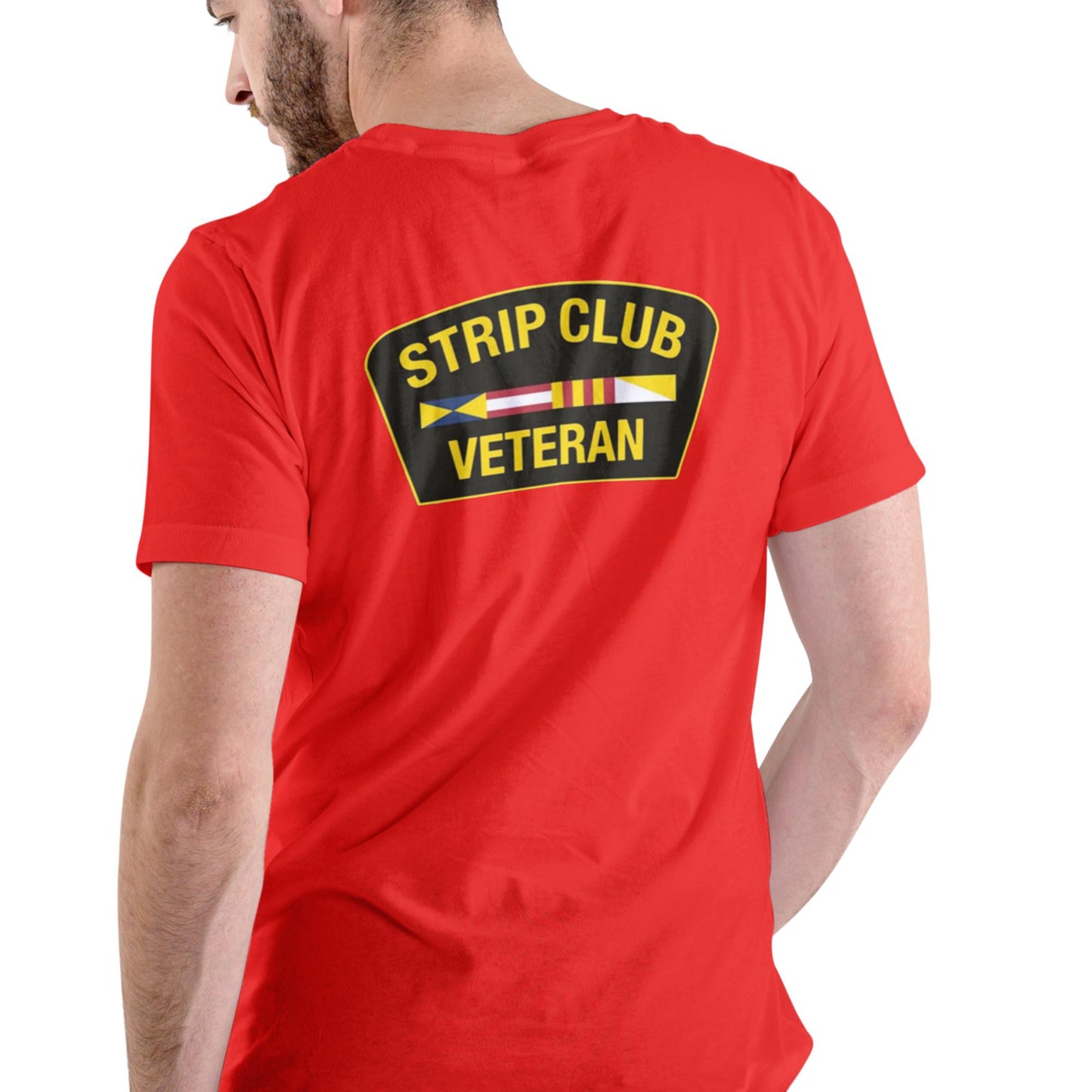 STRIP CLUB VETERAN Funny T Shirt, Unisex Cotton