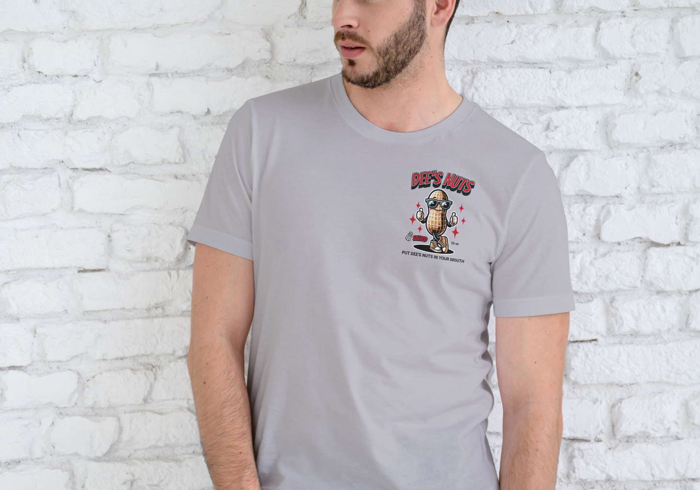 DEE'S NUTS, SALTED, T-SHIRT, UNISEX, COTTON