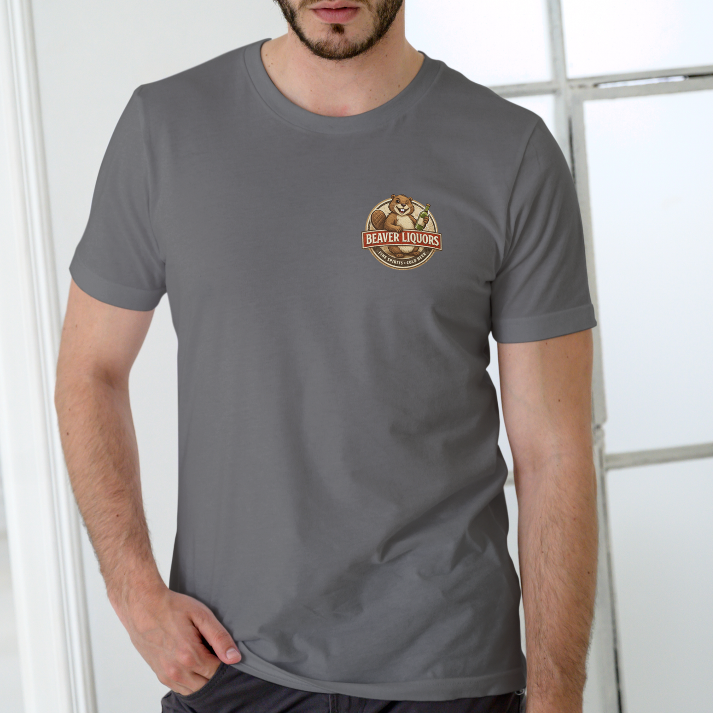 BEAVER LIQUORS 2 Funny T Shirt, Unisex Cotton