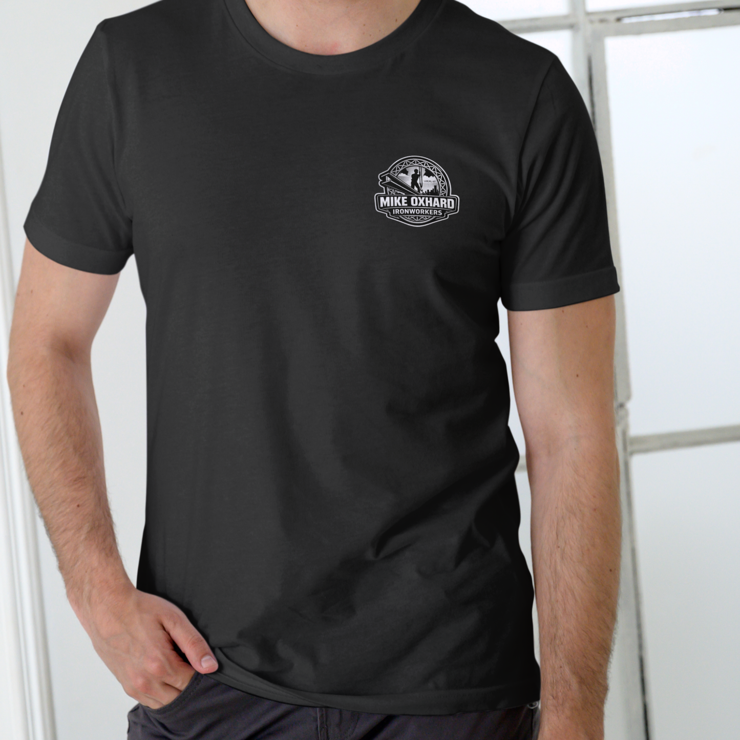 MIKE OXHARD IRONWORKERS Funny T Shirt, Unisex Cotton