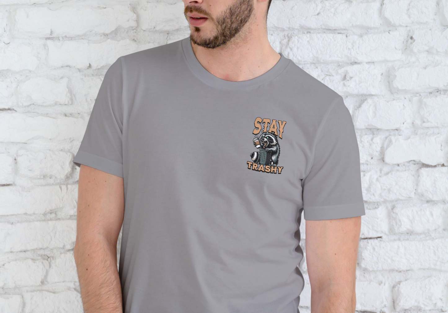 STAY TRASHY, T-SHIRT, UNISEX, COTTON