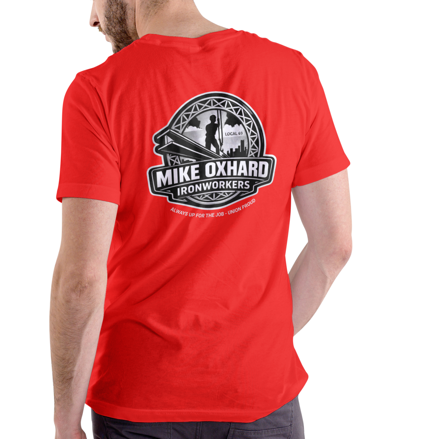 MIKE OXHARD IRONWORKERS Funny T Shirt, Unisex Cotton
