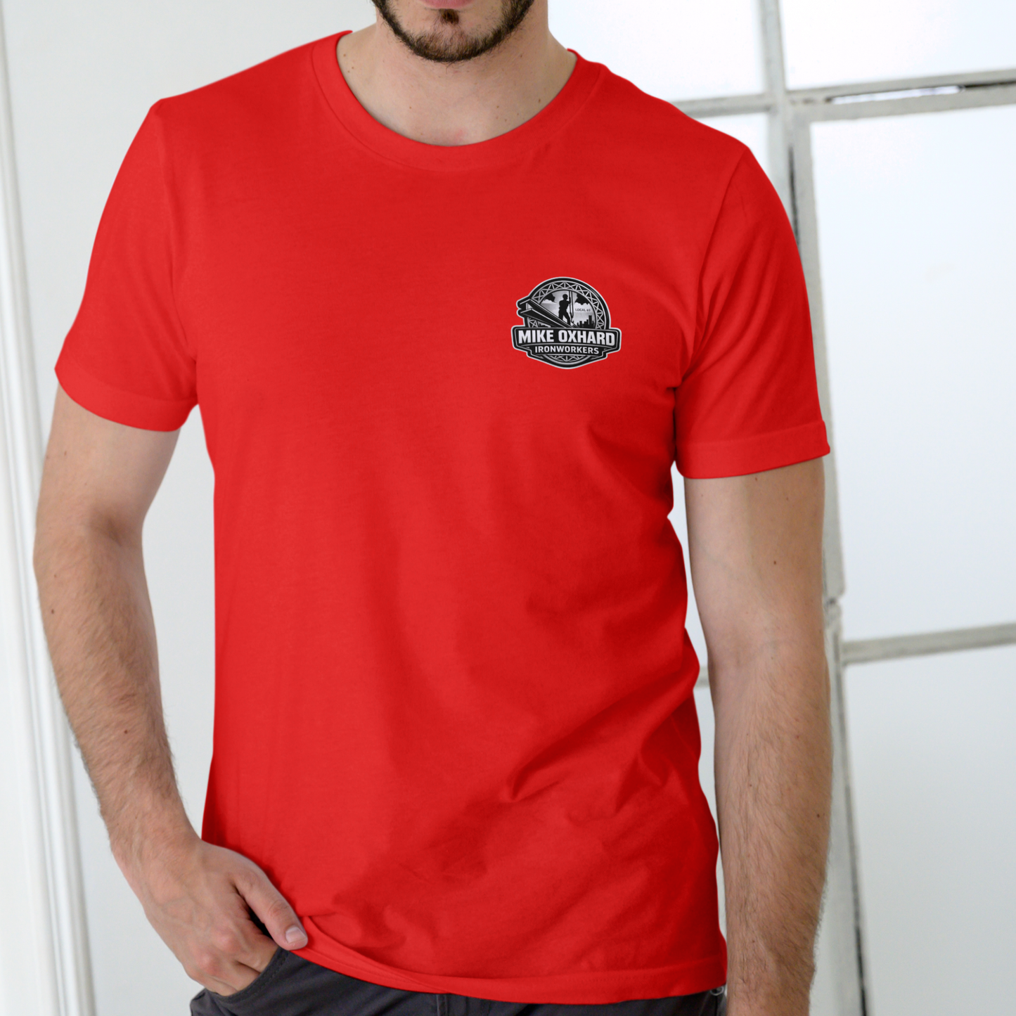MIKE OXHARD IRONWORKERS Funny T Shirt, Unisex Cotton