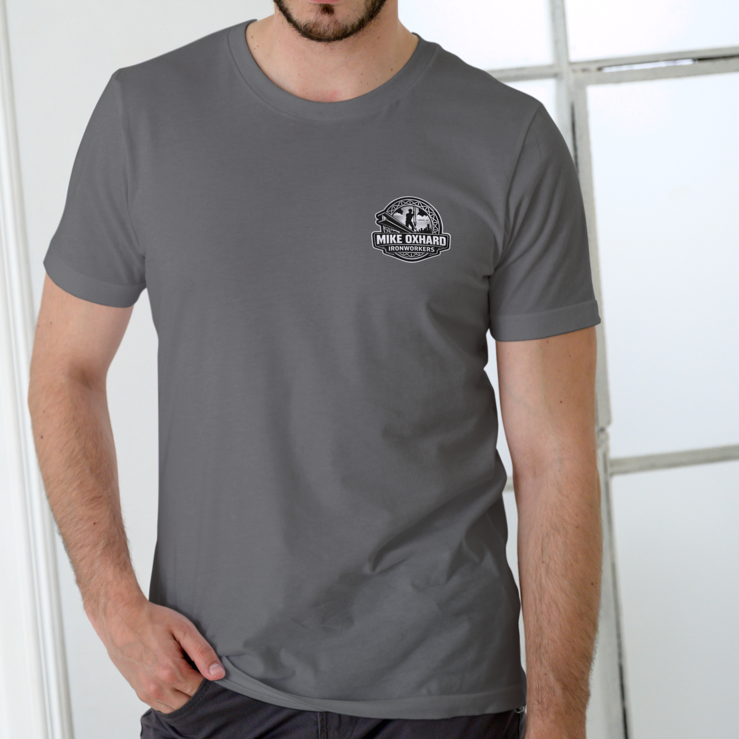 MIKE OXHARD IRONWORKERS Funny T Shirt, Unisex Cotton
