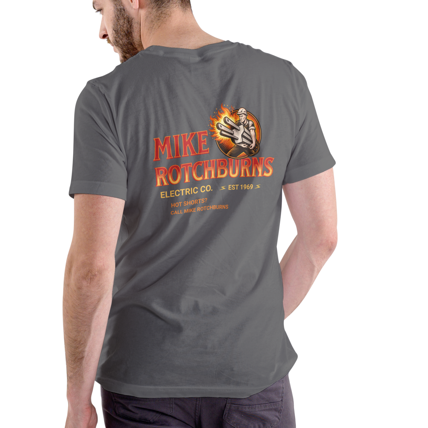Mike Rotchburns Electric Co. – Funny Name T-Shirt | Unisex Cotton Tee