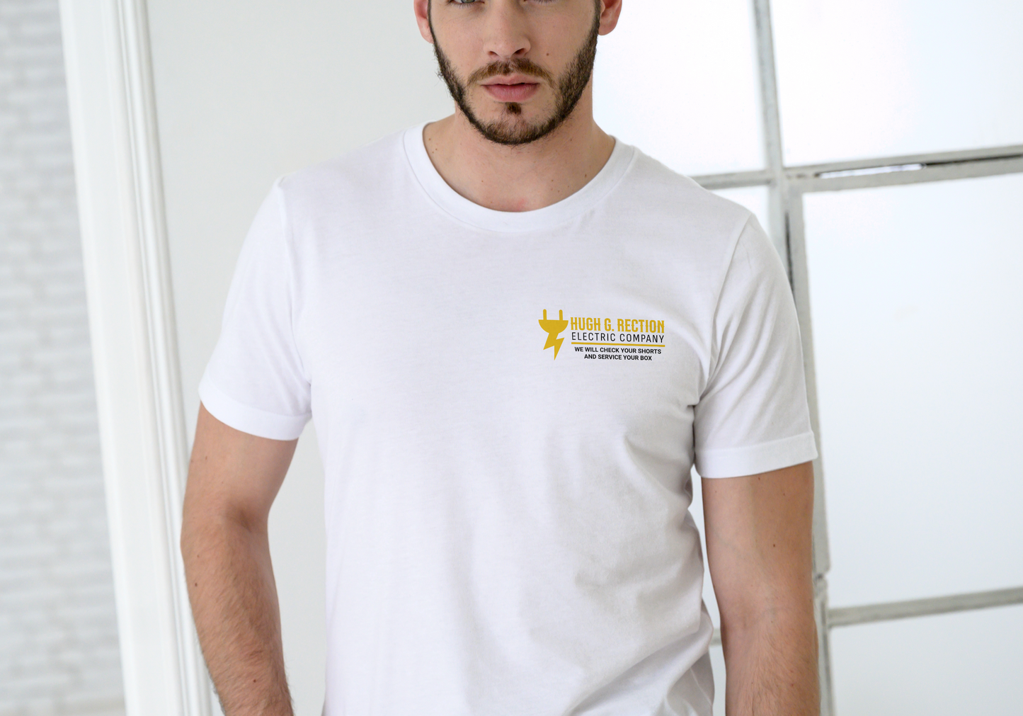 Hugh G. Rection Electric Company, T-SHIRT, UNISEX, COTTON
