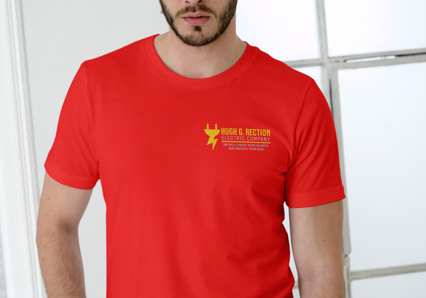 Hugh G. Rection Electric Company, T-SHIRT, UNISEX, COTTON