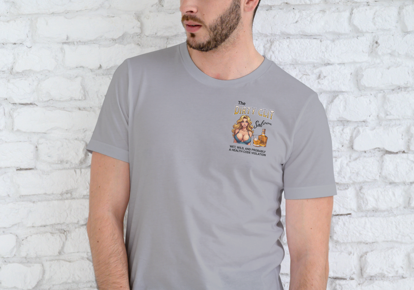 THE DIRTY CL!T SALOON, T-SHIRT, UNISEX, COTTON