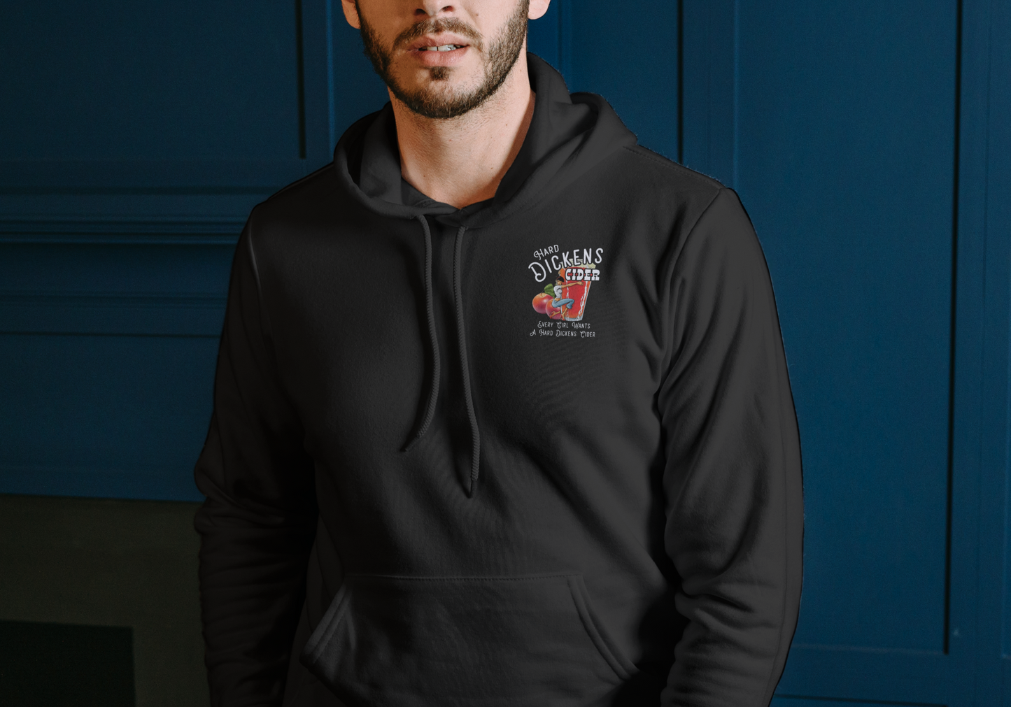 Hoodie, HARD DICKENS CIDER, HOODIE, UNISEX, COTTON