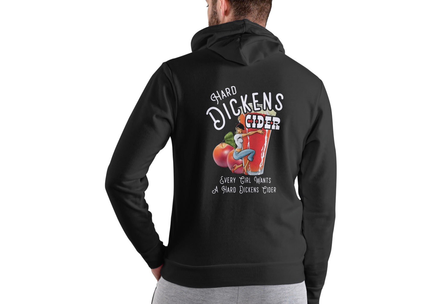 Hoodie, HARD DICKENS CIDER, HOODIE, UNISEX, COTTON