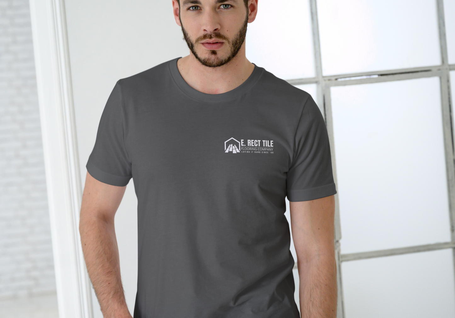 E Rect Tile Flooring Co., T-SHIRT, UNISEX, COTTON