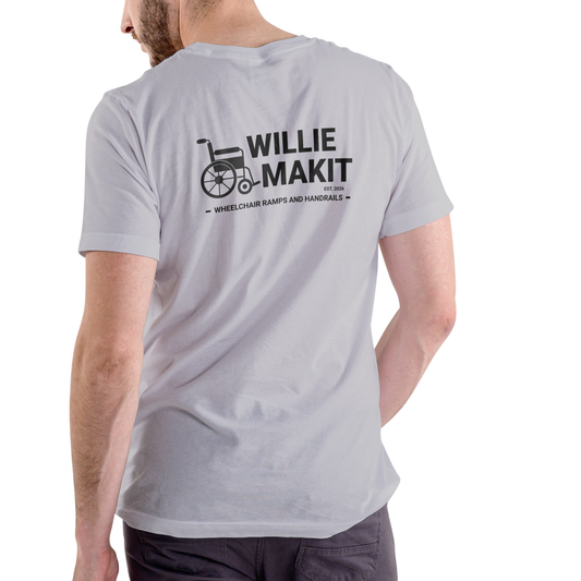 WILLIE MAKIT – Wheelchair Ramps and Handrails | Funny Unisex Cotton T-Shirt