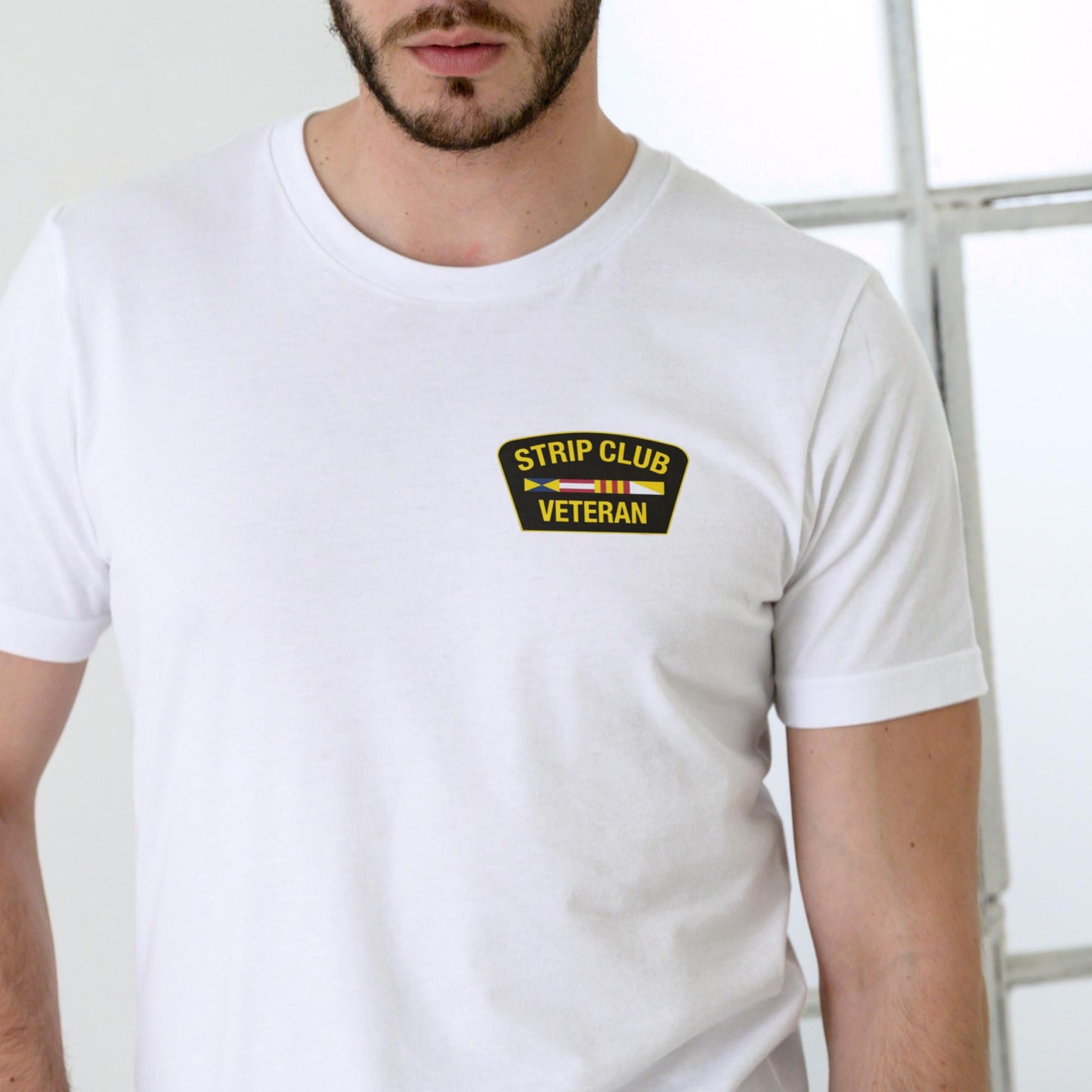 STRIP CLUB VETERAN Funny T Shirt, Unisex Cotton