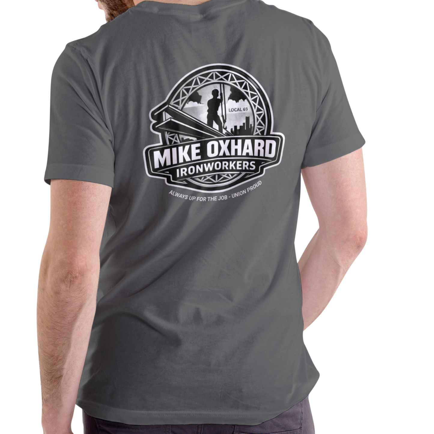 MIKE OXHARD IRONWORKERS Funny T Shirt, Unisex Cotton