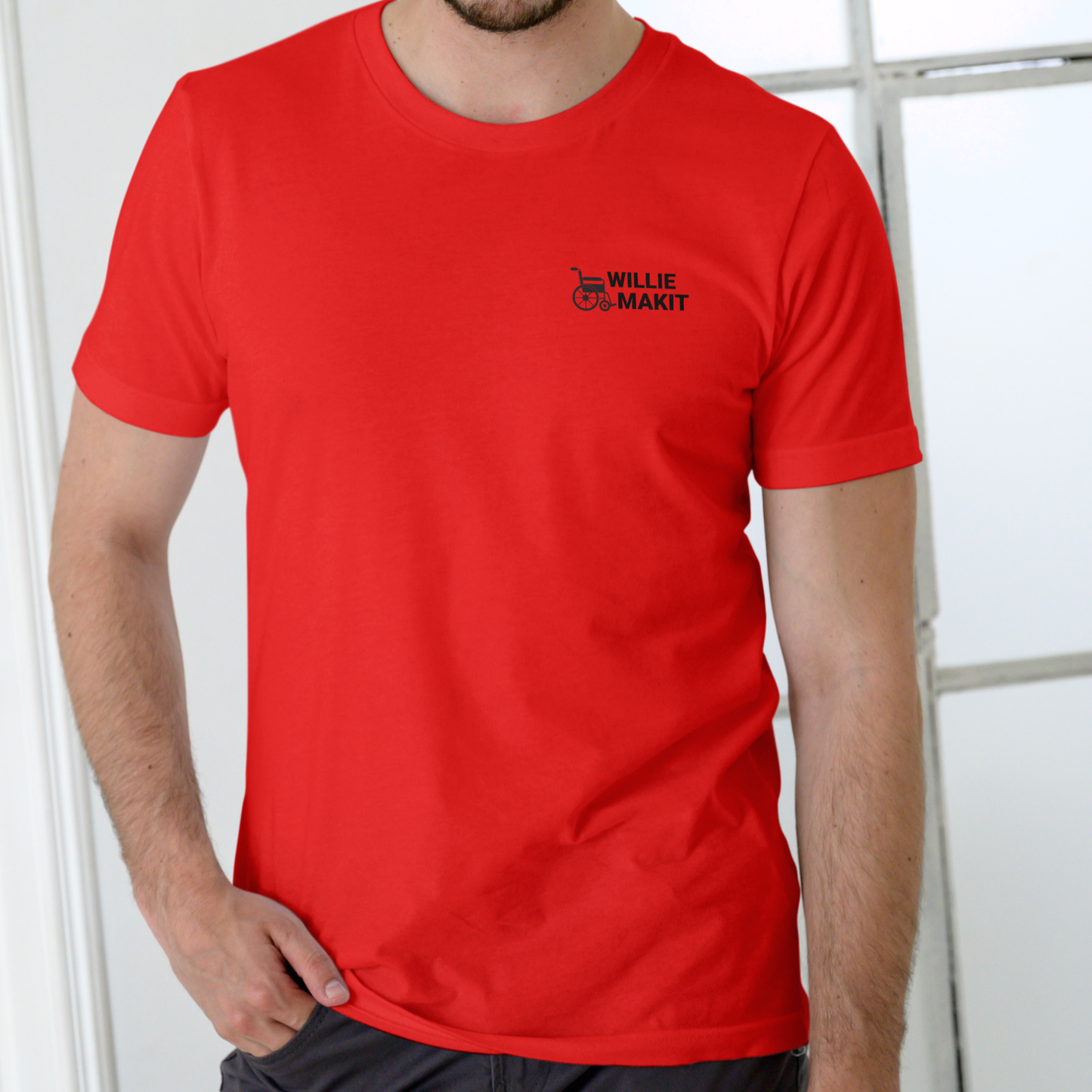 WILLIE MAKIT – Wheelchair Ramps and Handrails | Funny Unisex Cotton T-Shirt