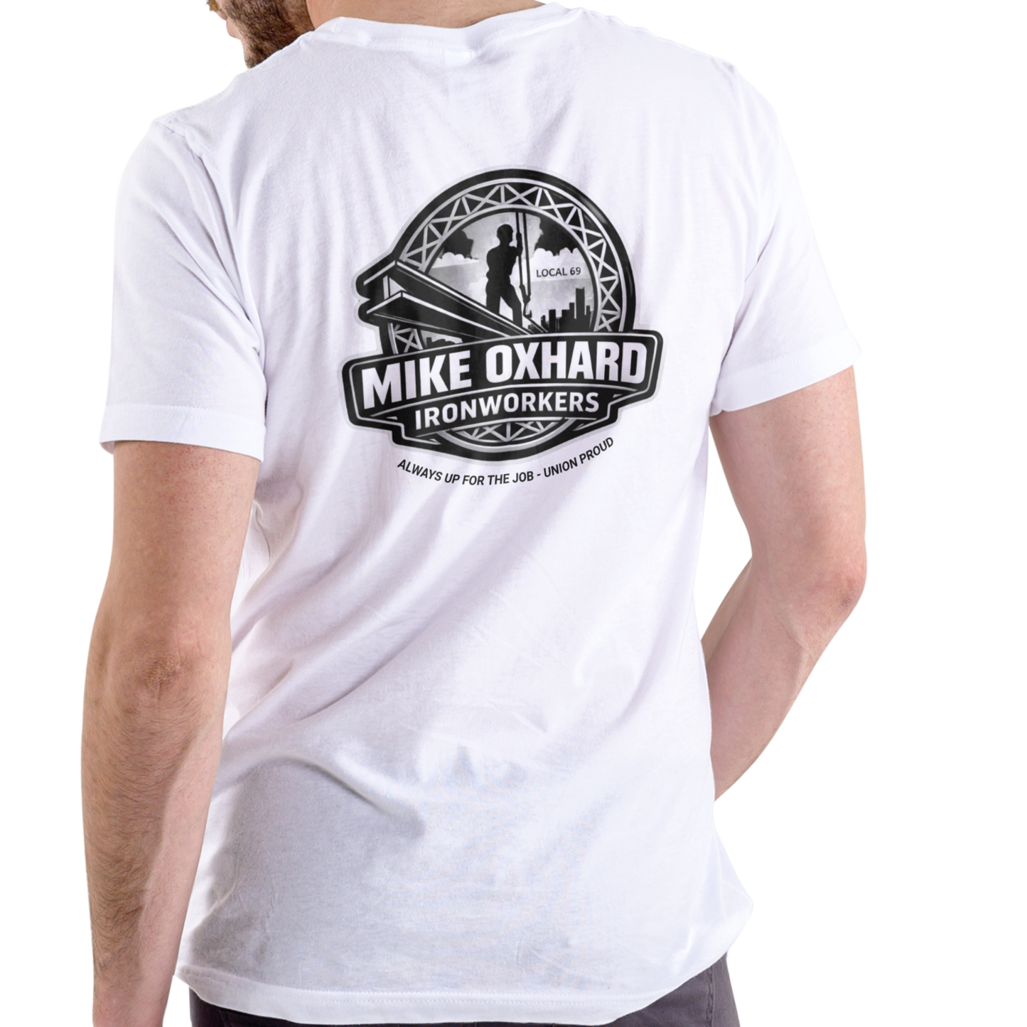MIKE OXHARD IRONWORKERS Funny T Shirt, Unisex Cotton