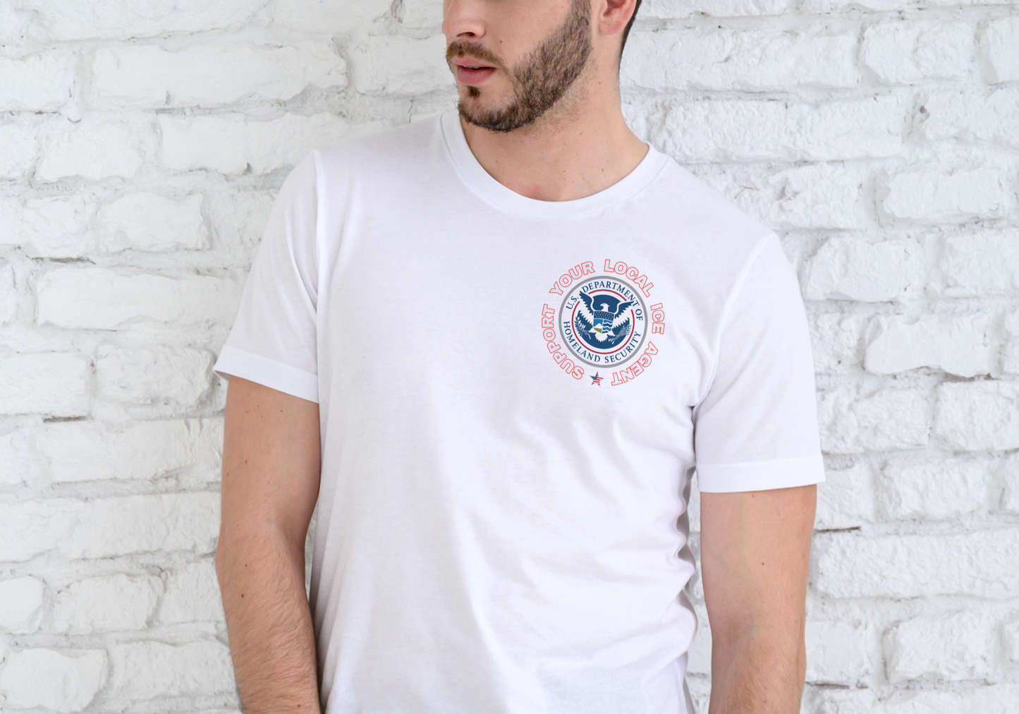 SUPPORT YOUR LOCAL ICE AGENT, T-SHIRT, UNISEX, COTTON