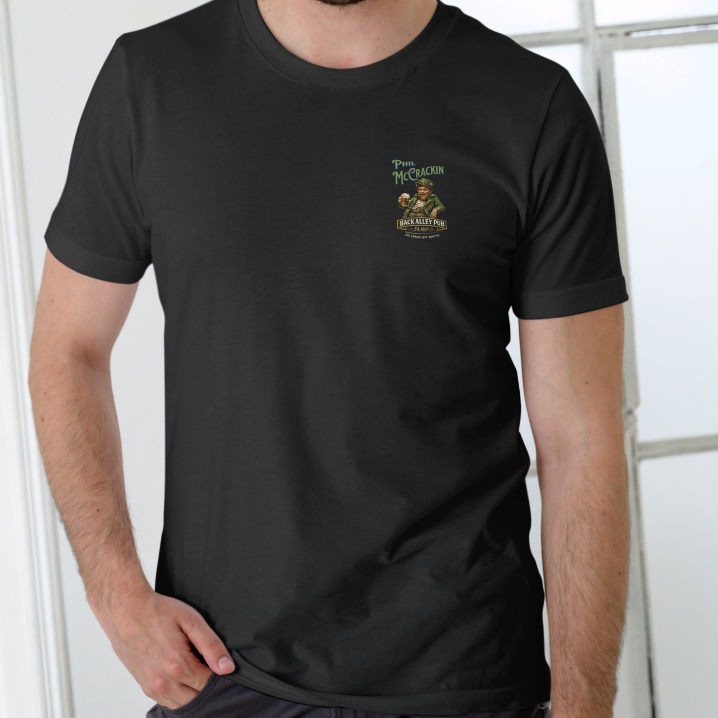 PHIL MCCRACKIN – Back Alley Pub T-Shirt! Unisex Cotton