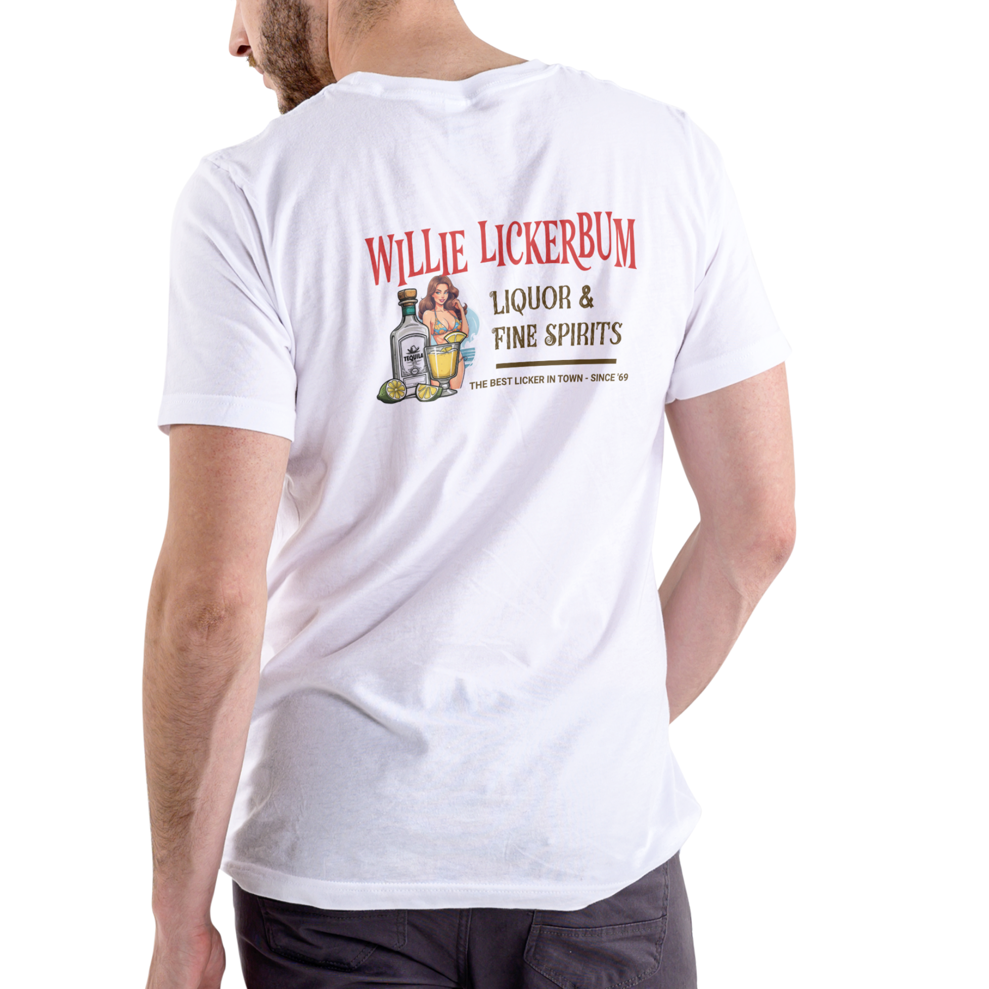 WILLIE LICKERBUM FINE SPIRITS – Funny Name T-Shirt (Unisex Cotton ...