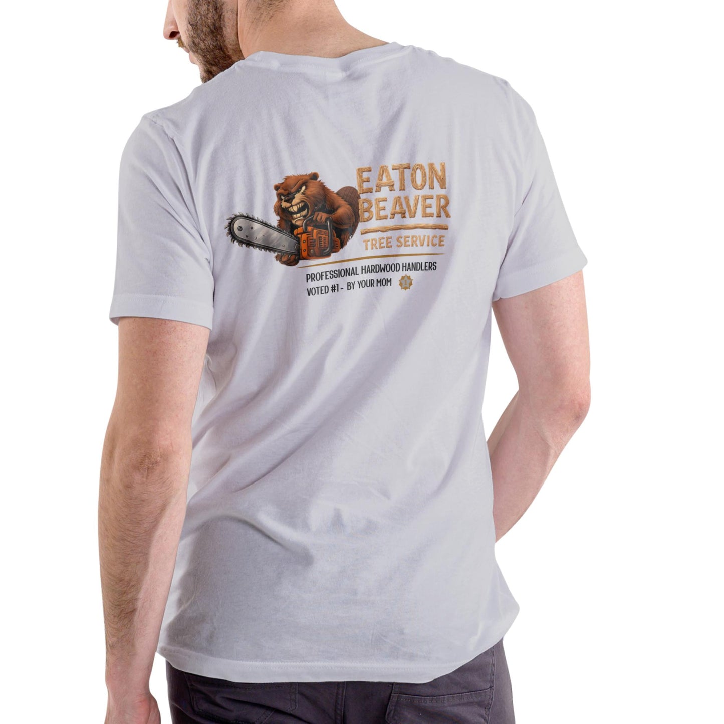 EATON BEAVER TREE SERVICE Funny name T Shirt, Unisex Cotton