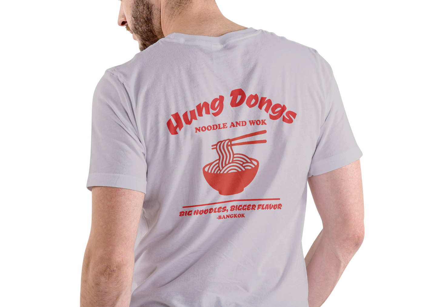 Hung Dongs Noodles and Wok, T-SHIRT, UNISEX, COTTON