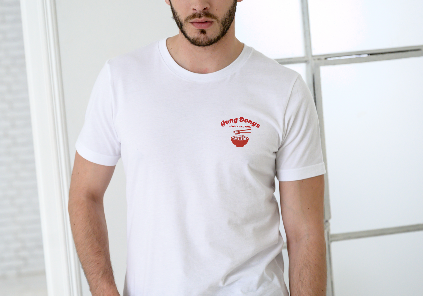 Hung Dongs Noodles and Wok, T-SHIRT, UNISEX, COTTON