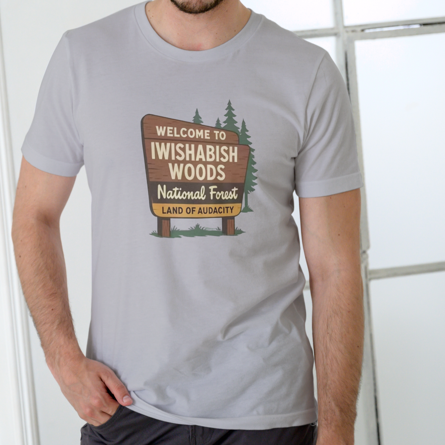 IWISHABISH WOODS National Forest – Funny Unisex Cotton T-Shirt