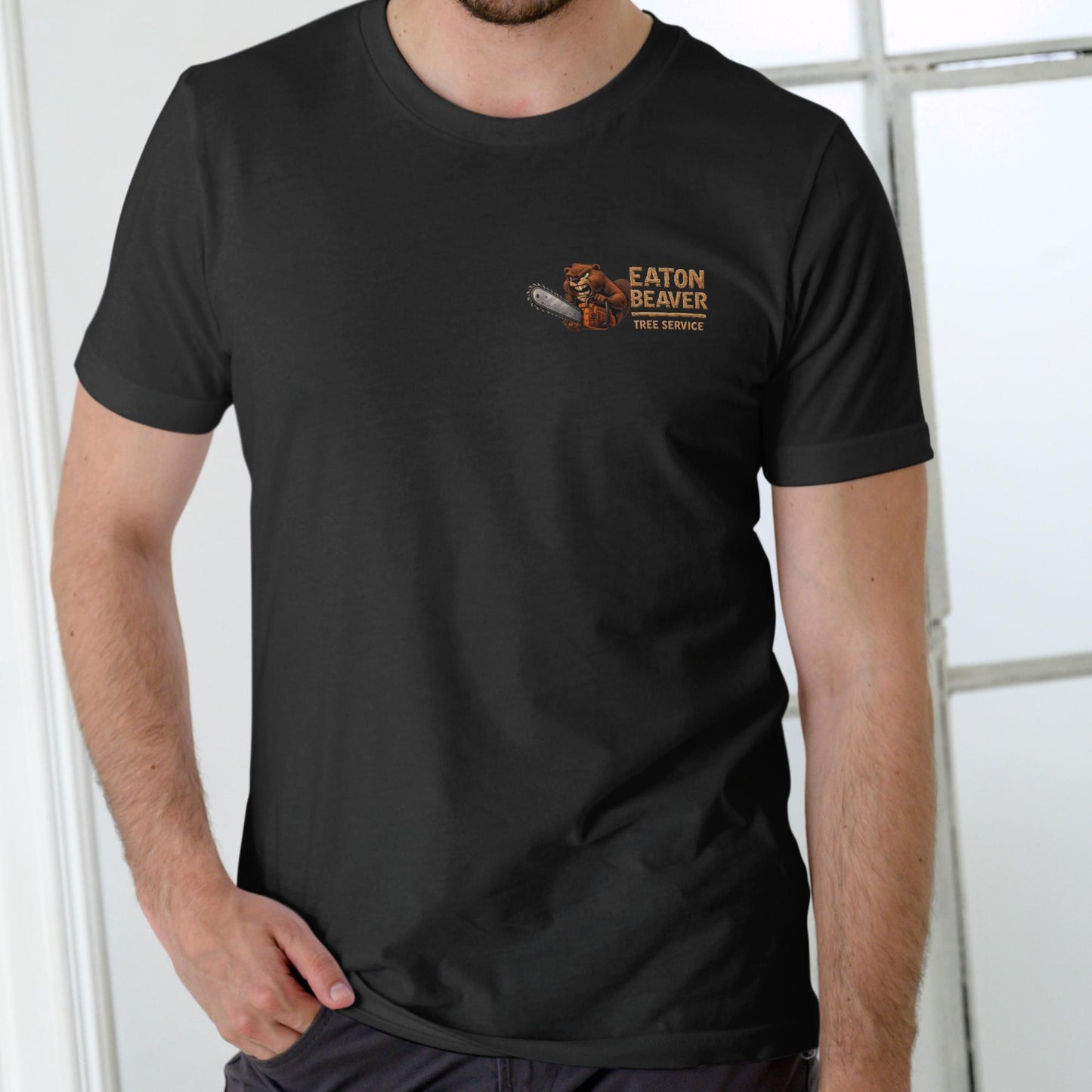 EATON BEAVER TREE SERVICE Funny name T Shirt, Unisex Cotton