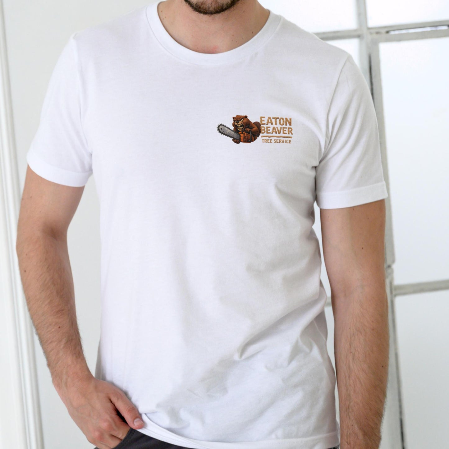 EATON BEAVER TREE SERVICE Funny name T Shirt, Unisex Cotton