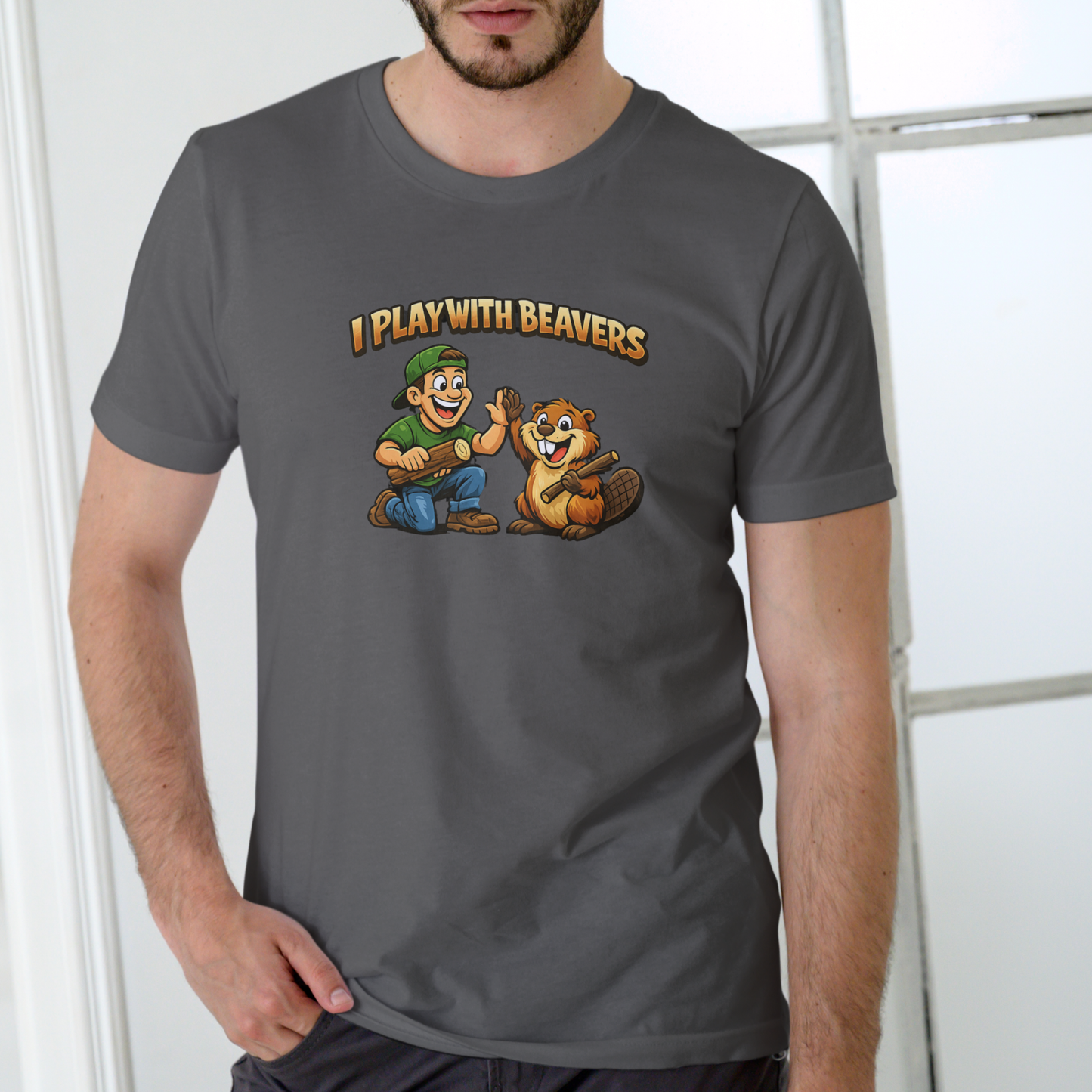 I PLAY WITH BEAVERS T-shirt, Unisex Cotton