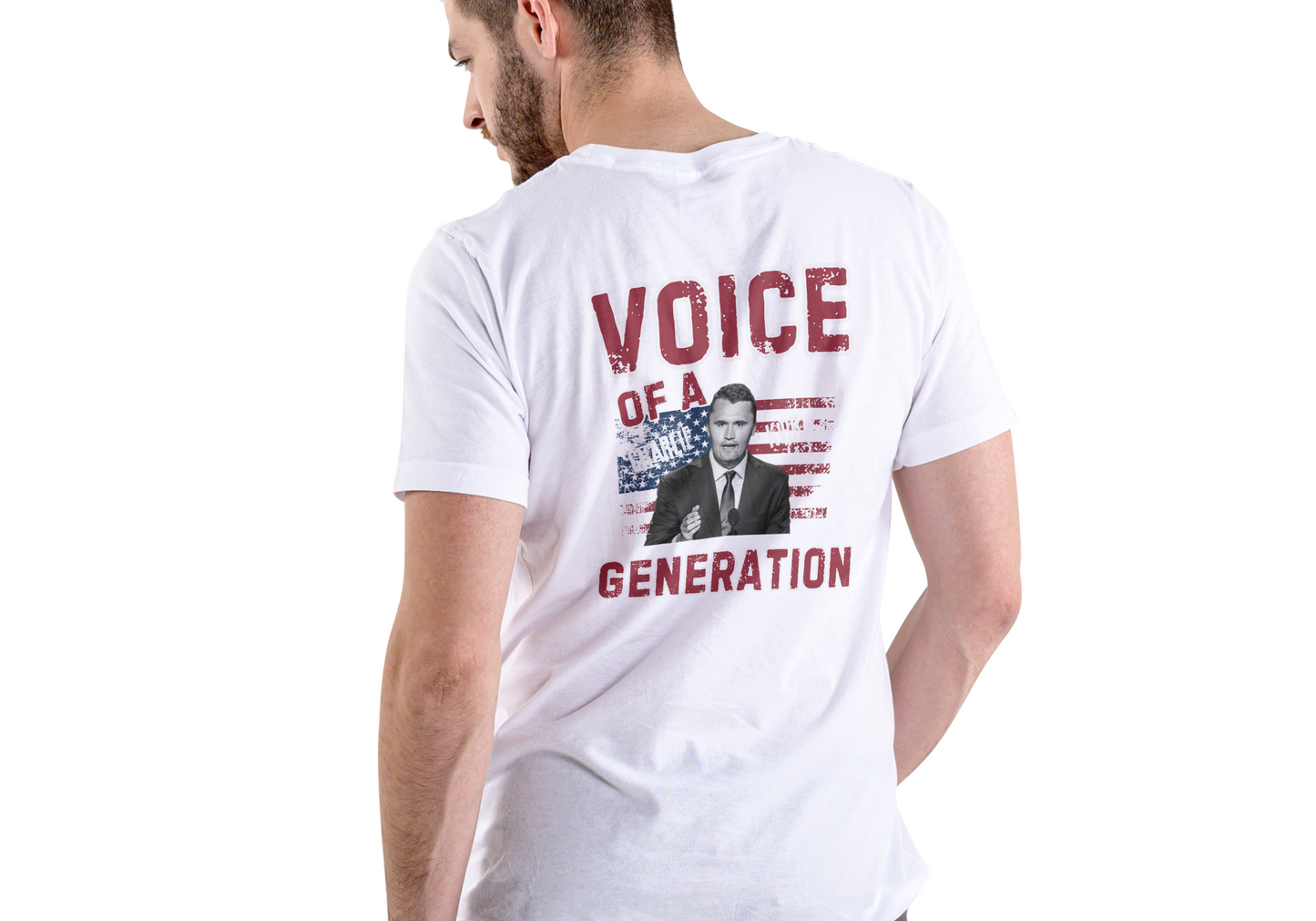 Charlie Kirk, Voice of a Generation, T-SHIRT, UNISEX, COTTON
