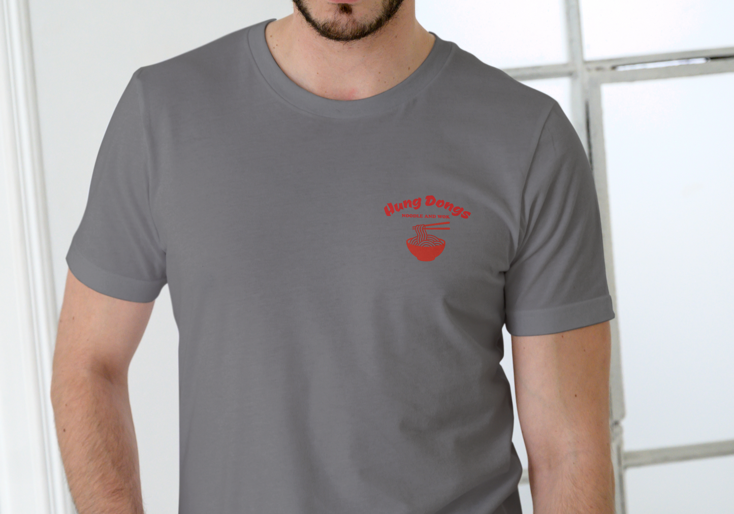 Hung Dongs Noodles and Wok, T-SHIRT, UNISEX, COTTON